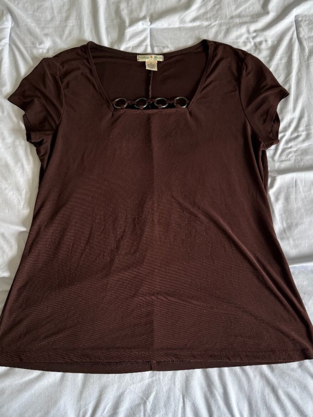 Vintage Suzie Women's Brown Blouse